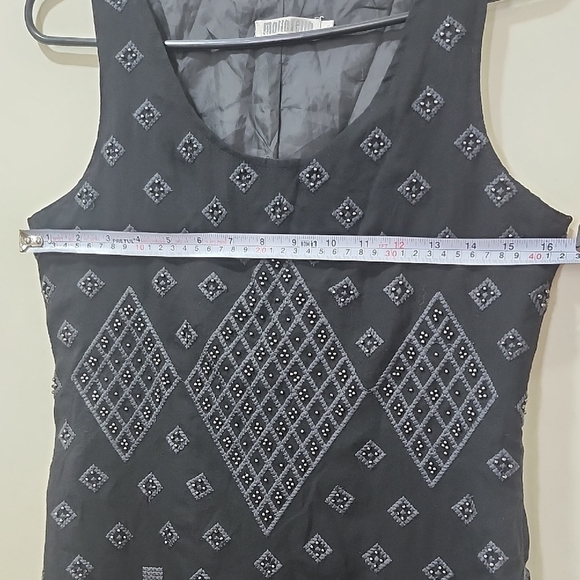 Monoreno Vtg Black and White Geometric Mini Dress - Picture 14 of 16